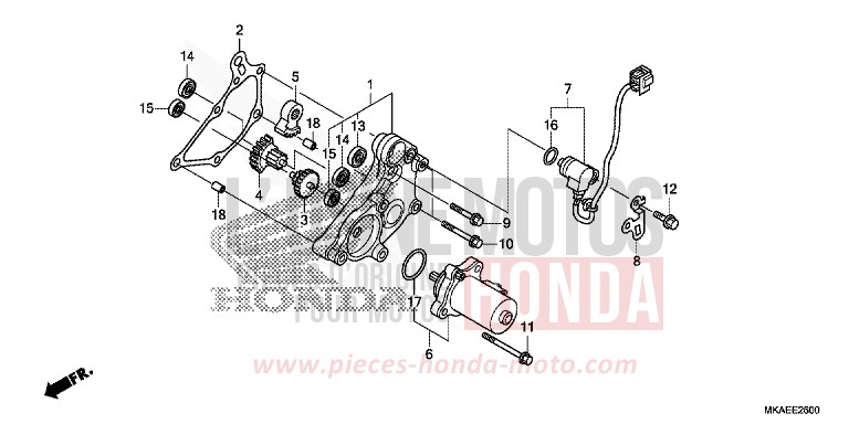 REDUZIERGETRIEBE von Integra 750 CANDY CHROMOSPHERE RED (R381) von 2018